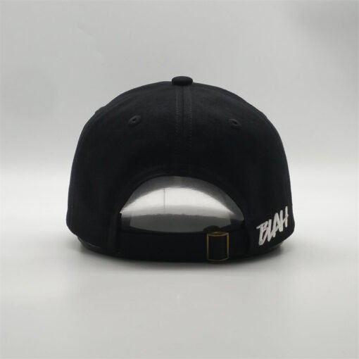 Sufox 231209 Custom Six Panel Flat Embroidery Black Dad Hat
