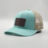 Custom Six Panel Leather Patch Trucker Hat Wholesale