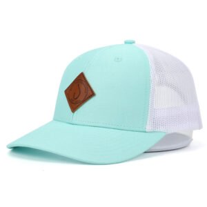 Casquette de camionneur à six panneaux en cuir personnalisée Wholesale