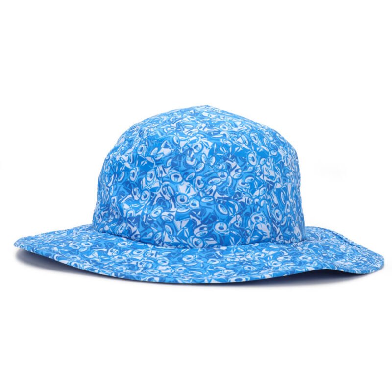 Custom Digital Printing Reversible Blue Bucket Hats