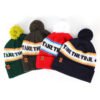 Sumkcaps 231195 Custom Leather Patch Jacquard Pom Beanie Hat - immagine 7