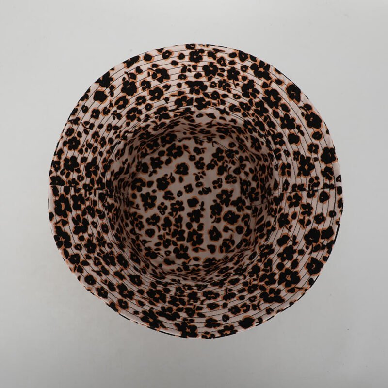 Custom Leopard Printing Reversible Bucket Hats wholesale