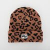 Sumkcaps 231211 Custom Woven Label Leopard Print Knitted Beanie Hat - Imagem 4