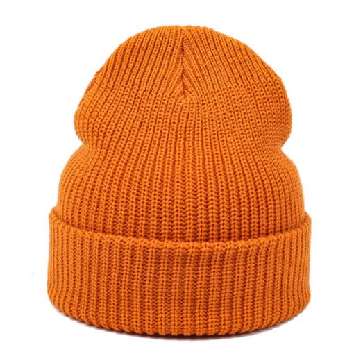 Sufox 231424 Custom Blank Orange Knitted Beanie Hat