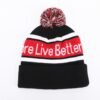 Sumkcaps 231202 Custom Embroidery Acrylic Jacquard Pom Beanie Hat - Image 2