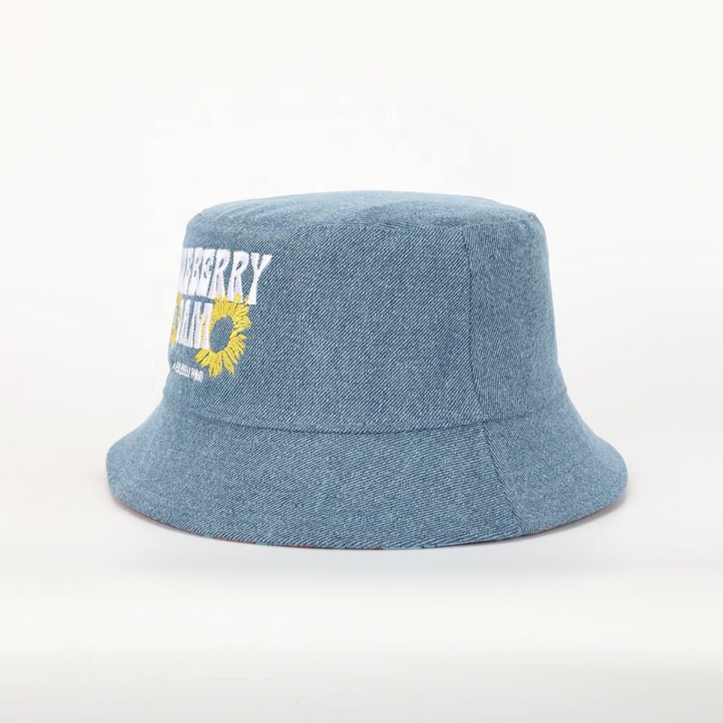 Custom Embroidery Reversible Printed Bucket Hats Wholesale