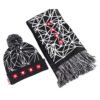 Sumkcaps 231426 Custom Jacquard Pom Knitted Beanie Hat With Scarf - Bild 2