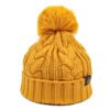 Sumkcaps 231416 Custom Woven Label Cable Pom Beanie Hat - Afbeelding 7