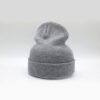 Sumkcaps 231205 Custom Woven Label Gray Knitted Beanie Hat – Image 3