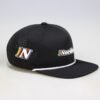 black 6 Panel Snapback Performance Cap wholesale