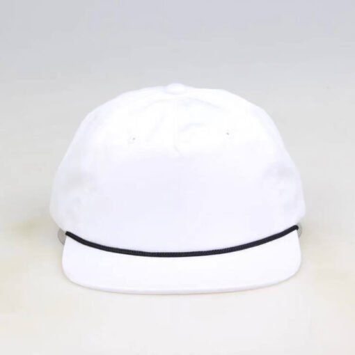 Sumk Wholesale Hats White Blank Rope Hat With Black String