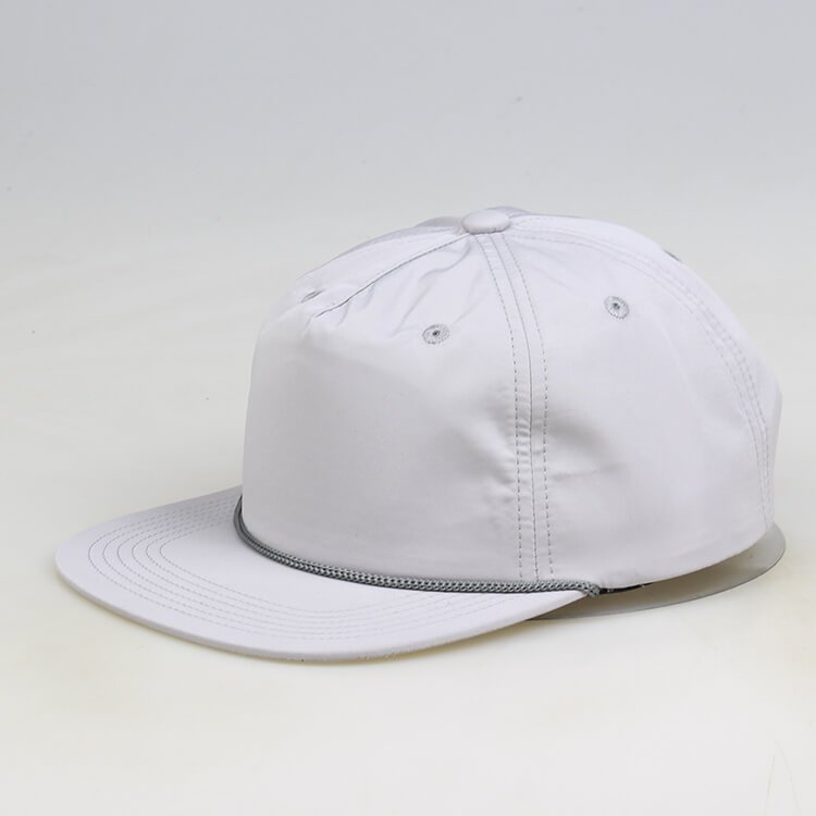 5 Panel Custom Light Grey Blank Rope Hats