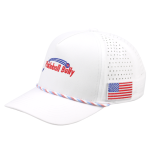 Custom White Golf Rope Hat Laser Back