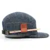 5 Panel Leather Patch Logo Flat Brim Hat Wholesale