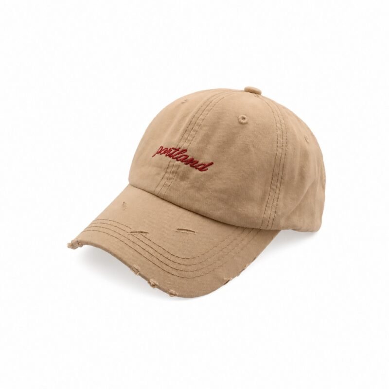 6 Panel Plain Blank Distressed Dad Hat