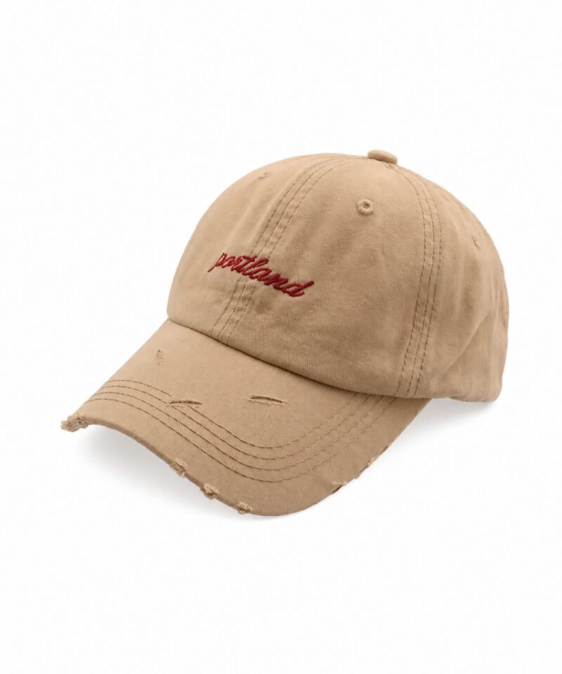 6 Paneel Plain Blank Distressed Dad Hat