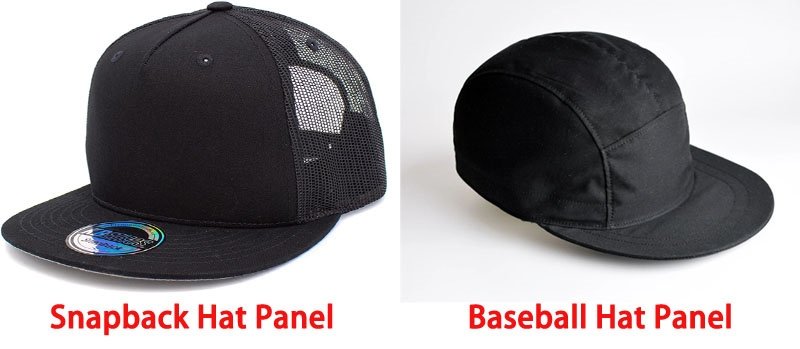 snapback hat panel vs baseball hat panel