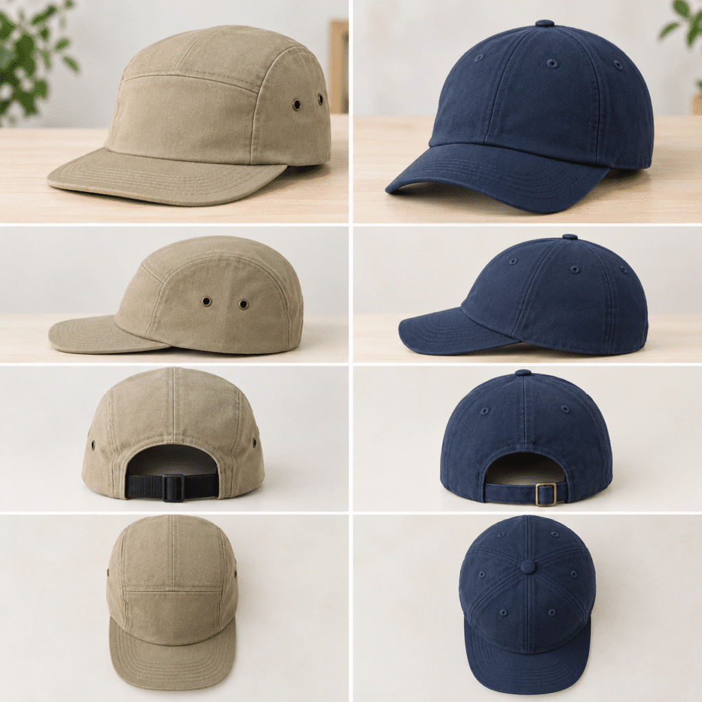 5 panel hat vs 6 panel hat
