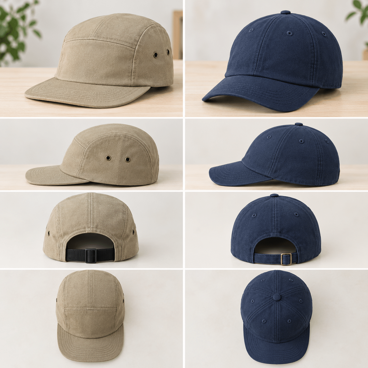 5 panel hat vs 6 panel hat