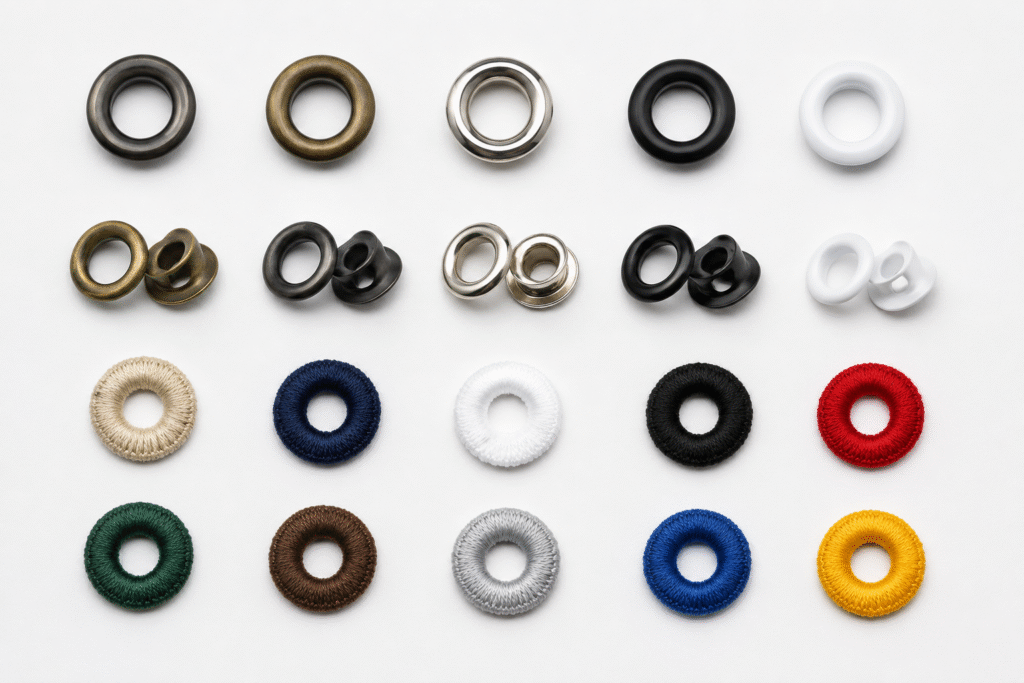 Different types of eyelets
