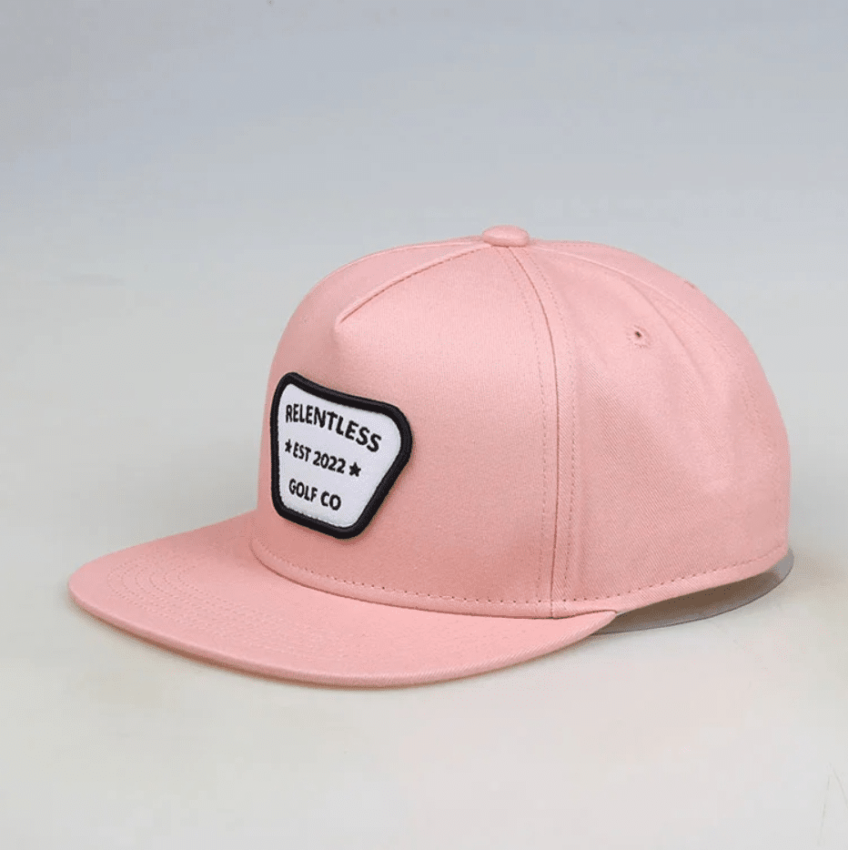 Cappelli a 5 pannelli rosa snapback