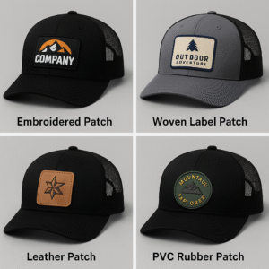 Casquettes Trucker à écusson différent