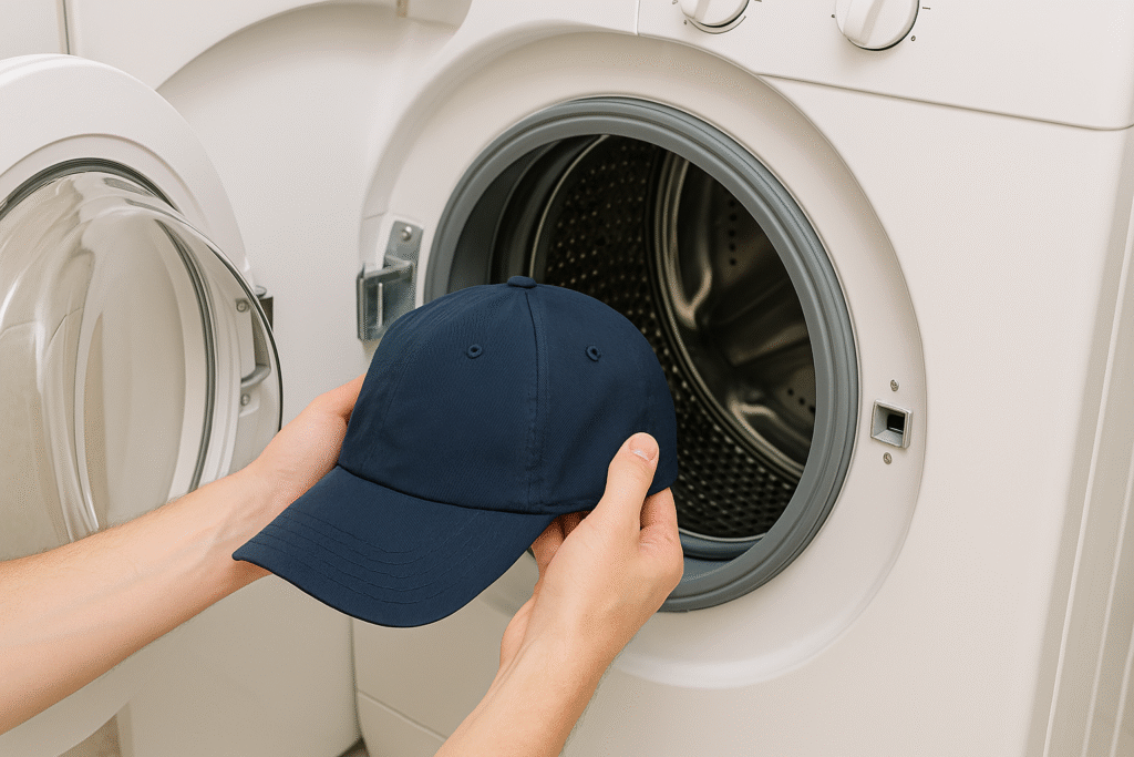 Poner un sombrero en la lavadora