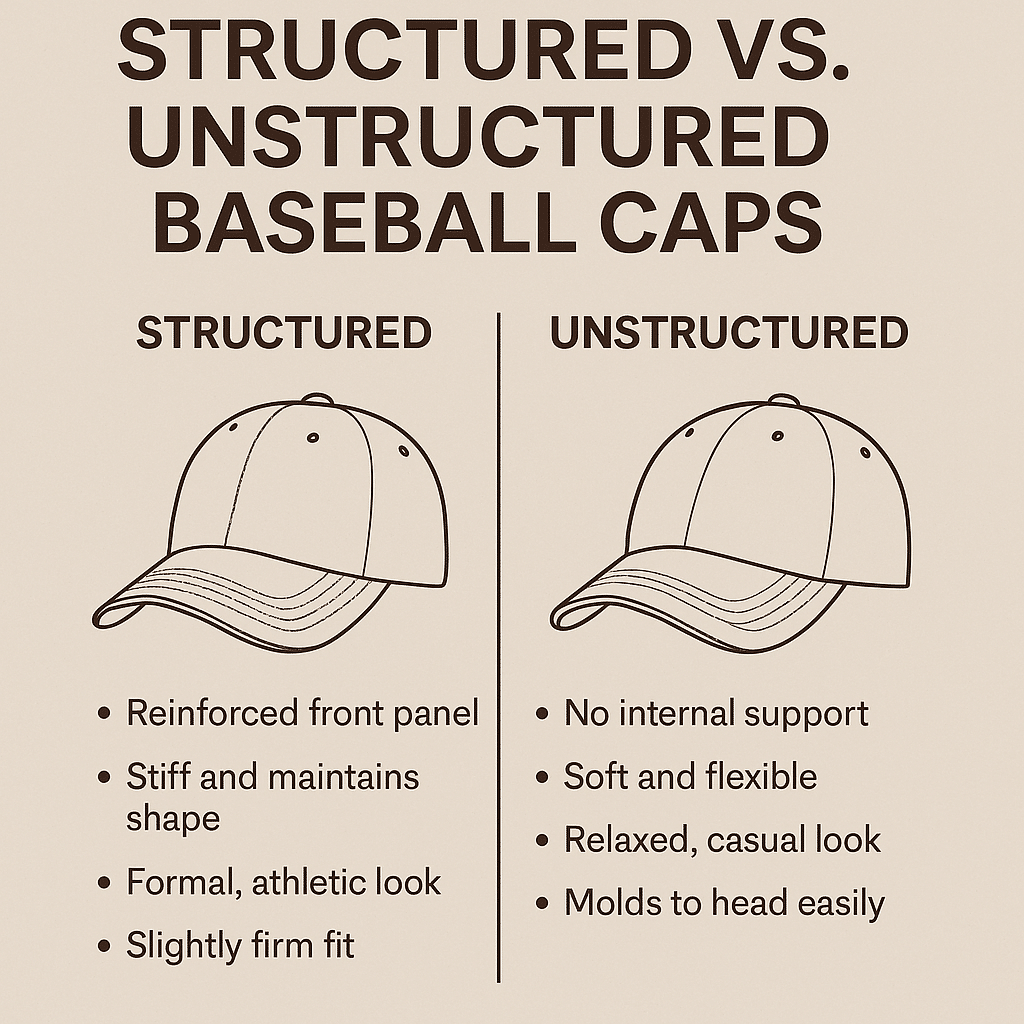 Casquettes de baseball structurées ou non structurées