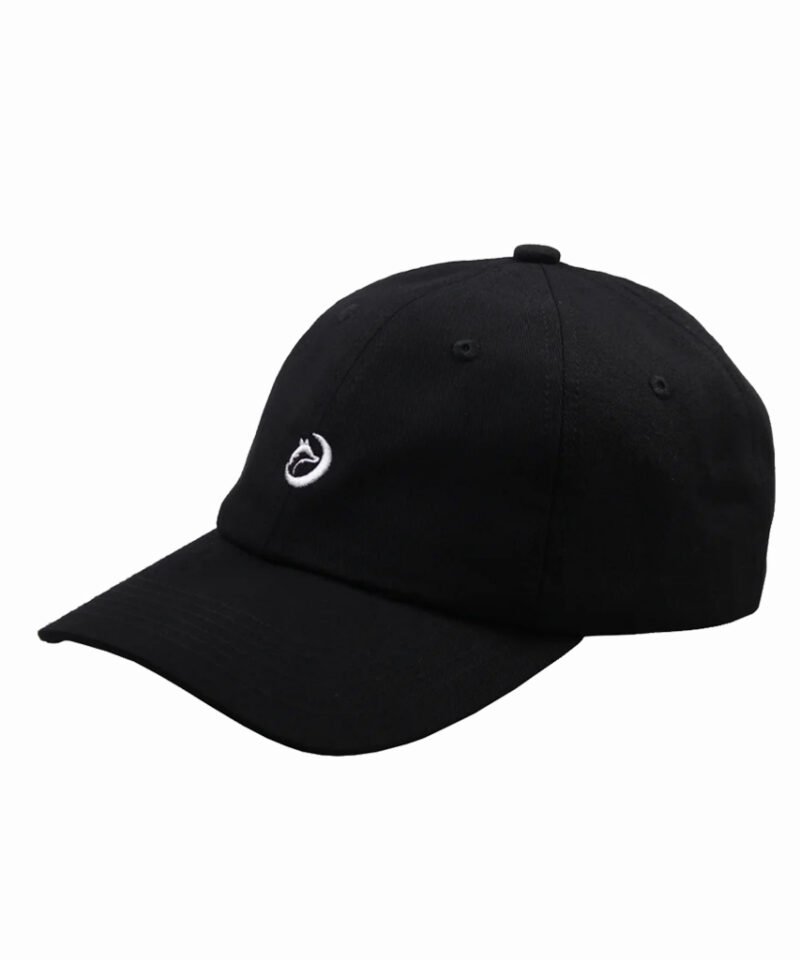 Gorra plana bordada de algodón negro