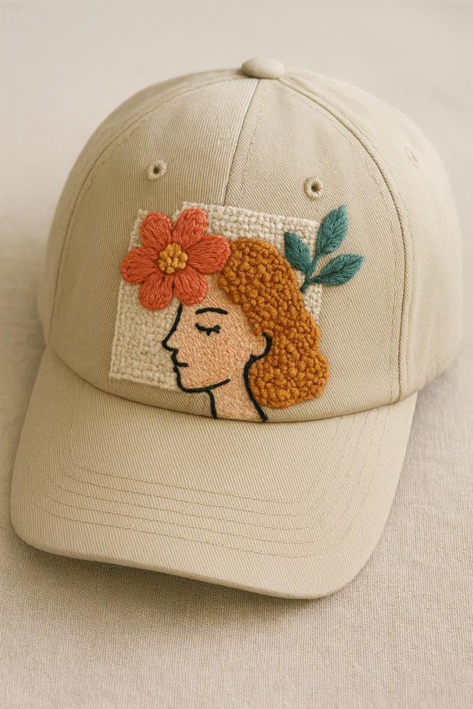 Mixed Media Embroidery on Hats