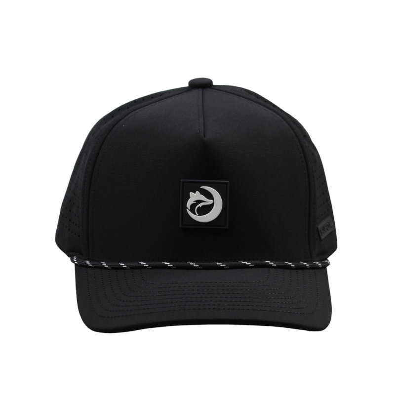 Black polyester rope hat