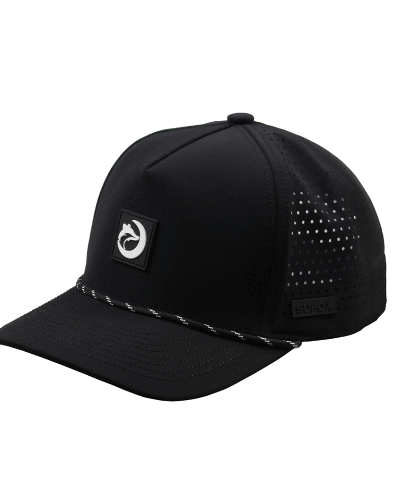 Black polyester rope hat
