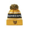 100% Acrylic Yellow Pom Beanie Hat
