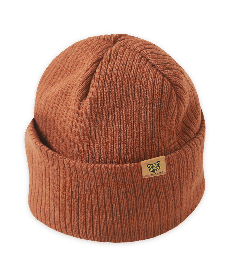 Rusty Red Waffle Cuffed Beanies