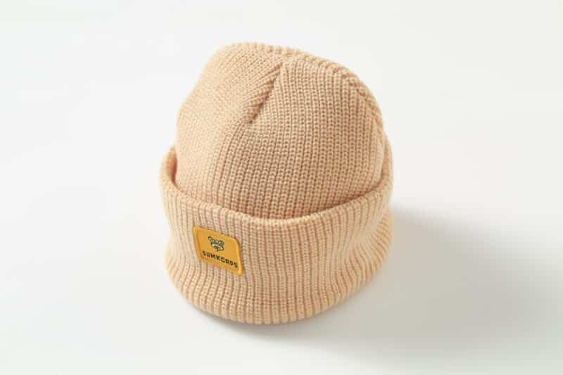 Beige Waffle Cuffed Beanie 5