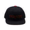 3D Embroidery Black And Red Snapback Hat