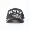 black cotton baseball cap with rhinestone and embroidery1