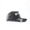 black cotton baseball cap with rhinestone and embroidery3