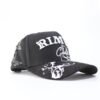 black cotton baseball cap with rhinestone and embroidery4