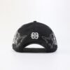 black cotton baseball cap with rhinestone and embroidery5