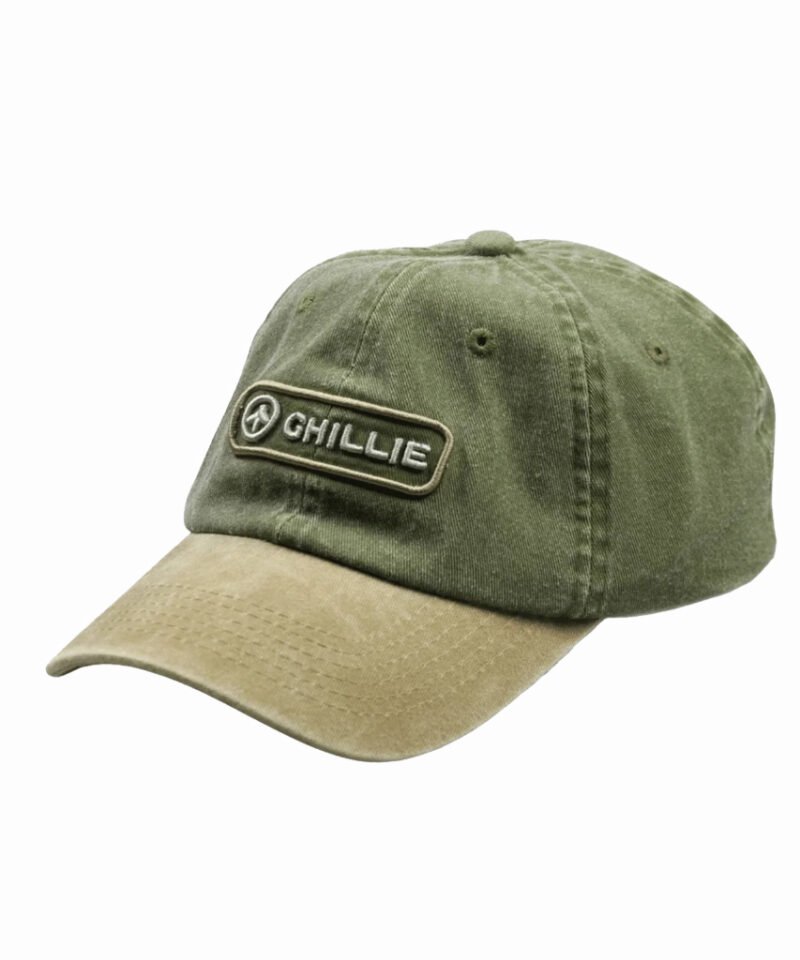 Gorra de Seis Paneles Bicolor Marrón y Verde con Bordado 3D