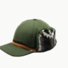 six panel green trapper hats