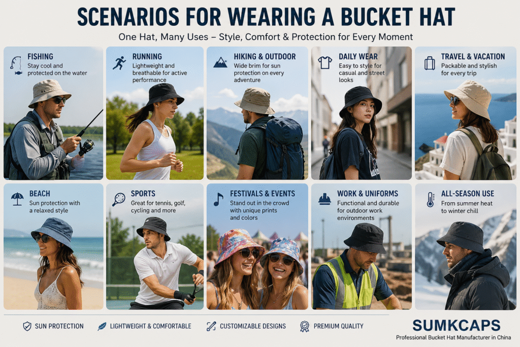 Scenarios for Wearing a Bucket Hat