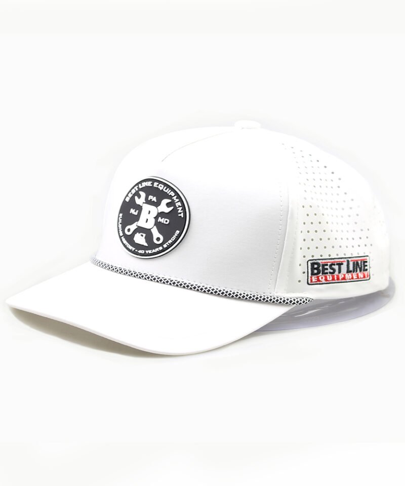 Cappello Sumkcaps 16004 Rubber Patch Bianco Poliestere Performance