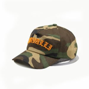 Cappellino da papà con ricamo 3D in stile mimetico