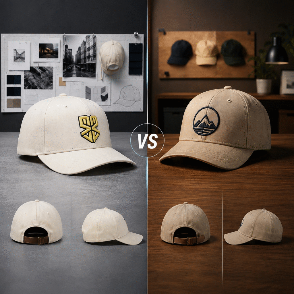 Gorras de béisbol de 5 paneles frente a las de 6 paneles