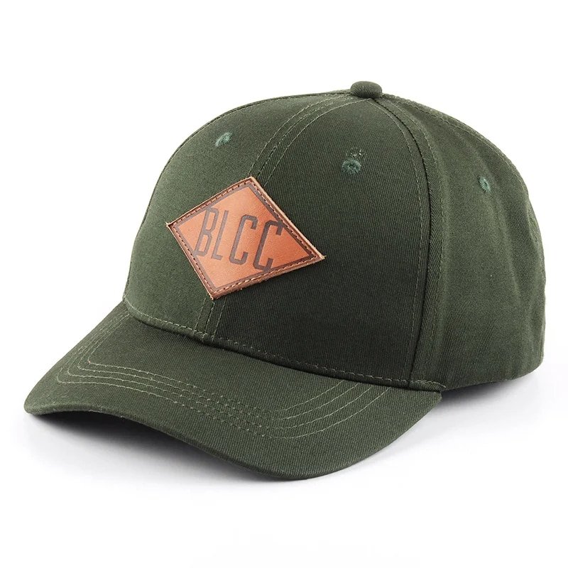6 Panel Leather Patch Baseball Hat