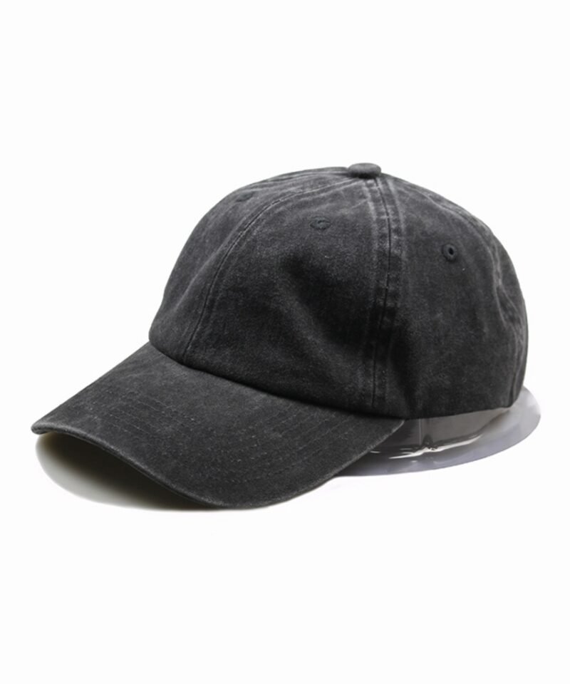 Black 3D Embroidery Washed Cotton Dad Hat1