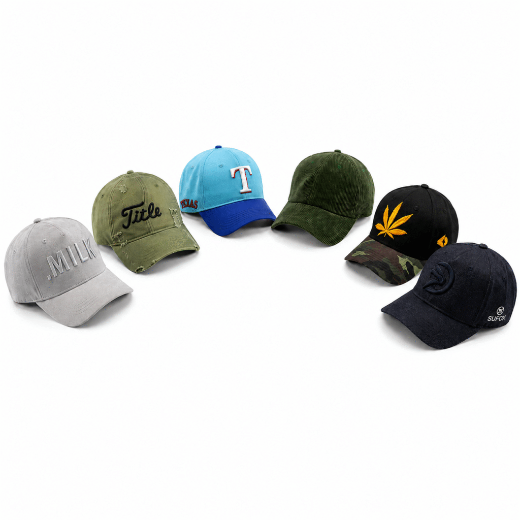 Gorras de béisbol personalizadas en diversos materiales (2)
