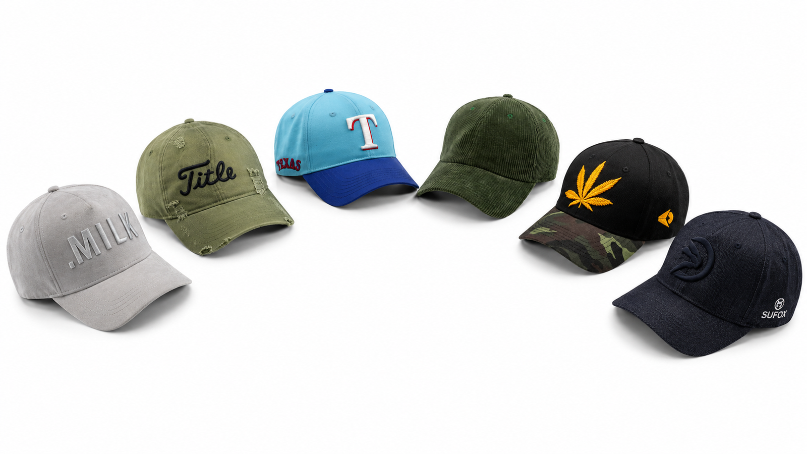 Casquettes de baseball personnalisées, disponibles dans divers matériaux